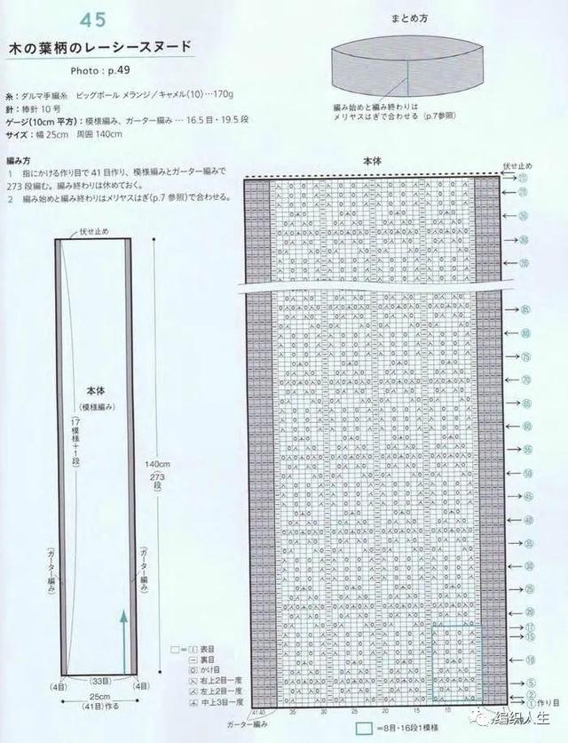 毛线围巾的系法图解，很短的毛线围巾怎么系（基本上下针、华夫饼纹及镂空花打造的围巾）