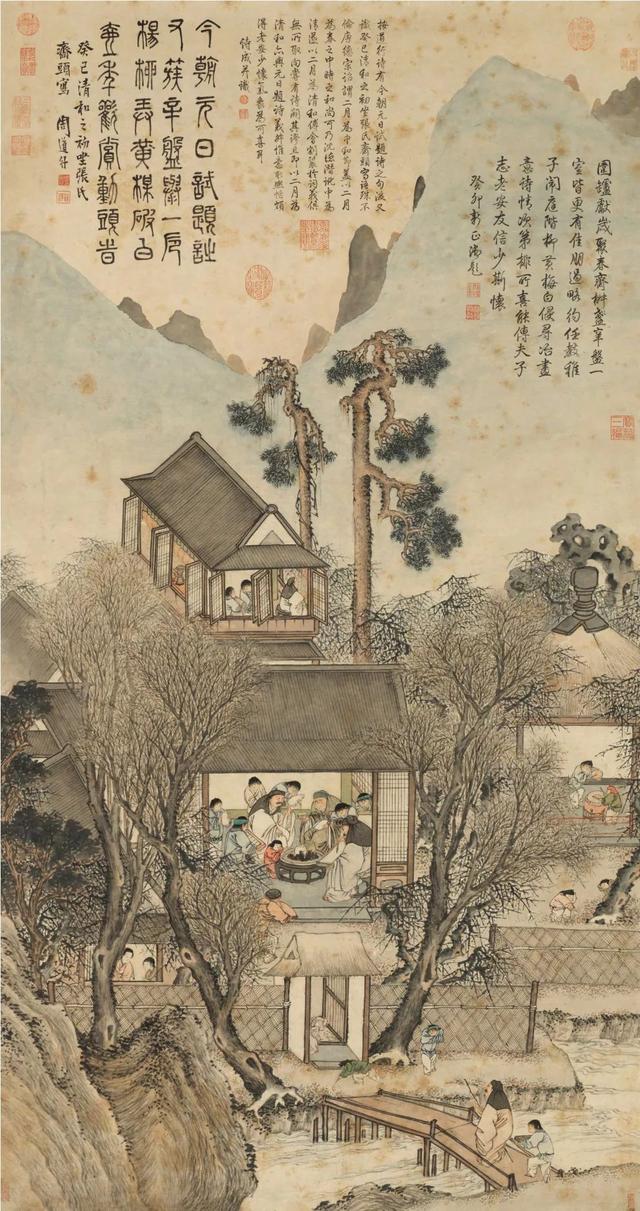 花藤字体在线生成器，花藤体在线生成器如何制作花藤体文字（晚明山水画中的村庆与试题）