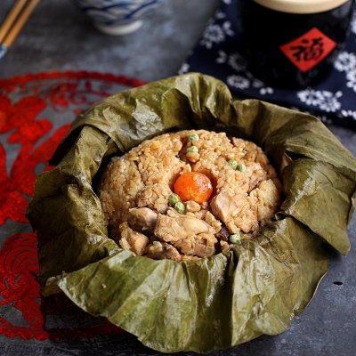 正宗荷叶鸡做法配料，成品荷叶鸡的吃法（我一年四季都想吃）