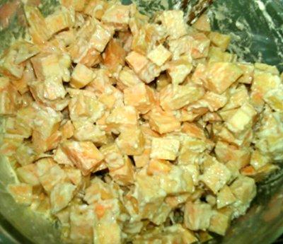 红薯饼用普通面粉做法，红薯饼用什么面粉（#味达美名厨福气汁）