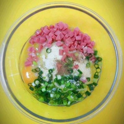 土豆鸡蛋饼的做法，五香土豆鸡蛋饼的做法（这道减脂土豆火腿鸡蛋饼）