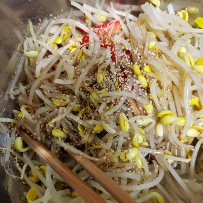 拌豆芽凉菜的做法，自制豆芽菜凉拌方法（快手菜凉拌黄豆芽）