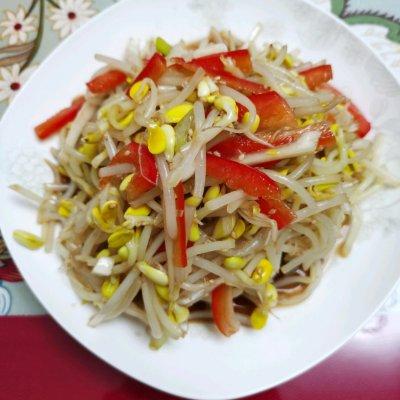 拌豆芽凉菜的做法，自制豆芽菜凉拌方法（快手菜凉拌黄豆芽）