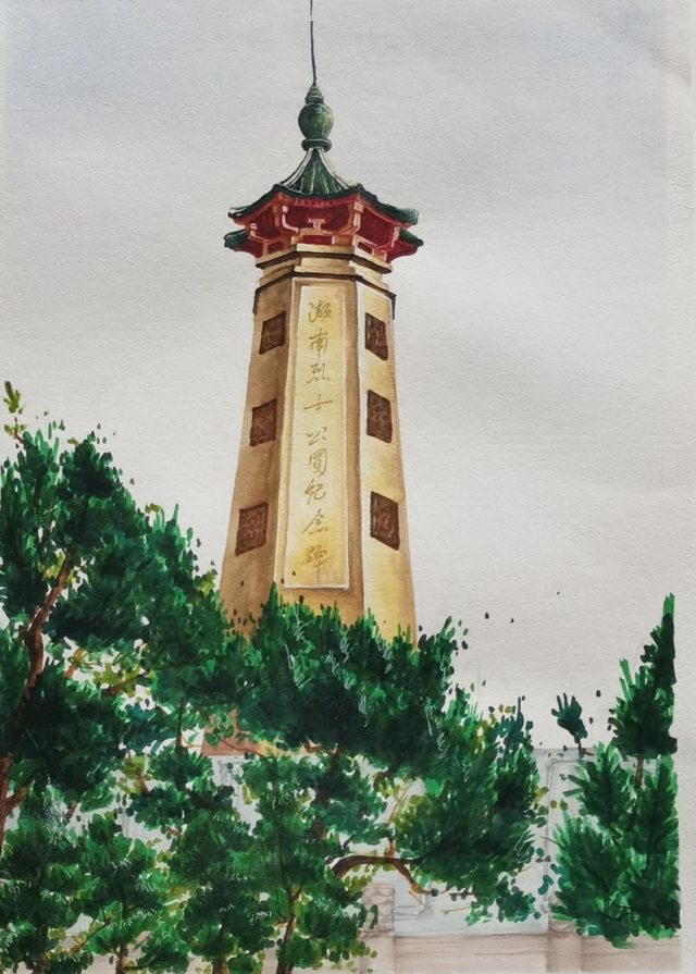 人民英雄纪念碑简笔画，人民英雄纪念碑简笔画怎么画（这群“艺术范”大学生别样方式祭英烈）