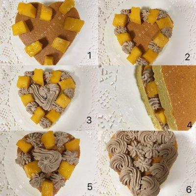 小蛋糕，小蛋糕怎么做简单又好吃（#豆果10周年生日快乐#芒果爱心❤️小蛋糕图片）