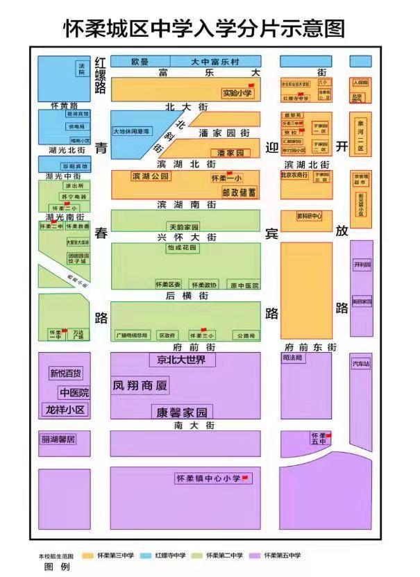 怀柔政策什么意思，小学初中怎么分片，示意图来了