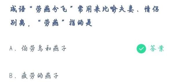 劳燕分飞是什么意思，成语劳燕分飞常用来比喻夫妻情侣别离