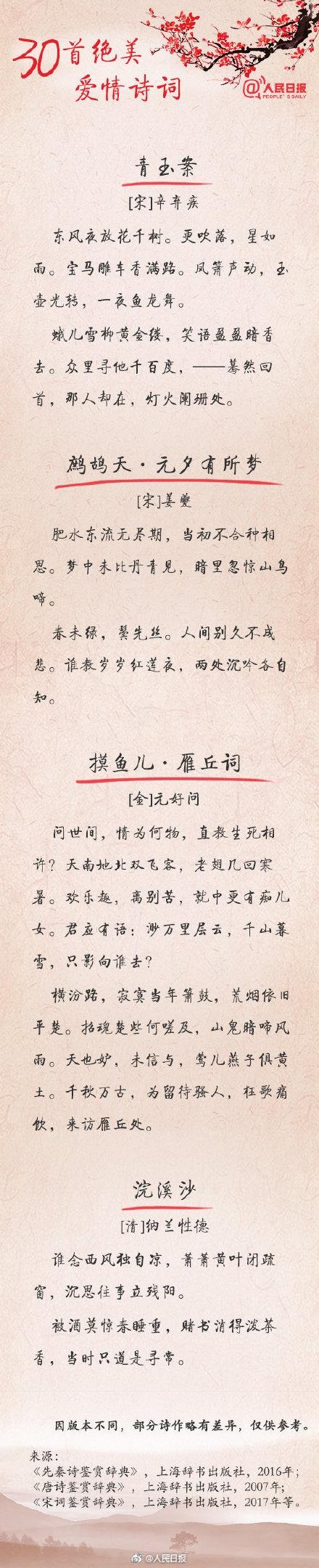 给情人的暖心话短句，情人暖心话语短句（520情人节精选30首爱情诗词）