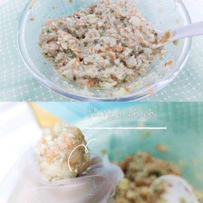 减脂时蔬丸子的做法，超赞的减脂餐低卡蔬菜鸡肉丸不用一滴油