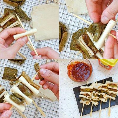 怎样做烤豆皮，怎么做烤豆皮（成就招牌美味#夏天是属于辣椒豆皮串串的季节）