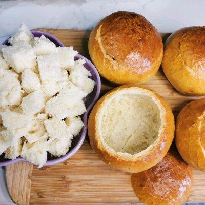 碗可以放空气炸锅里加热吗，瓷碗可以放进空气炸锅吗（面包碗+罗宋汤的懒人做法一样美味）