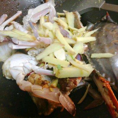 梭子蟹，轻松生活#清炒梭子蟹你能吃多少（梭子蟹处理）