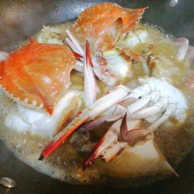 梭子蟹，轻松生活#清炒梭子蟹你能吃多少（梭子蟹处理）