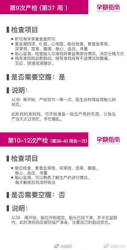 孕早期检查时间表，孕早期孕妇检查时间表（超级详细的孕期检查时间表）