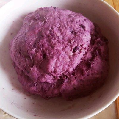 圆中秋美味#紫薯双色花卷，花卷图片真实