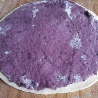 圆中秋美味#紫薯双色花卷，花卷图片真实