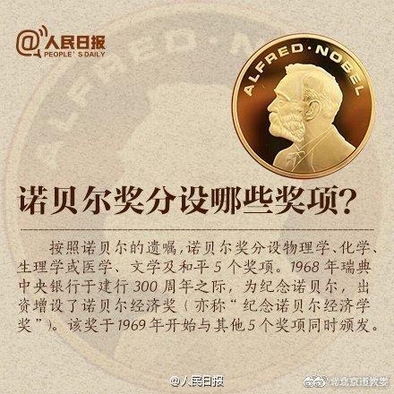 诺贝尔奖有哪些，诺贝尔奖包括哪些奖项（关于诺贝尔奖项的知识）