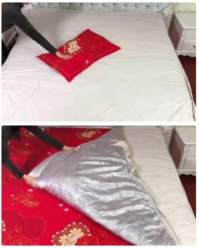 如何快速巧妙套棉被，快速被子套棉的方法（懒人叠被妙招贼实用又好看）