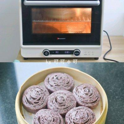 千层花卷的做法，黑芝麻黑米千层花卷︱手撕馒头（千层小花卷怎么做好吃）