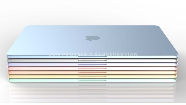 macbookair2022款啥时候出，macbookair2022上市时间（渲染图再曝：刘海屏+多彩机身）