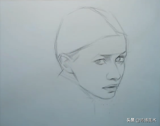 素描美少女教程，素描美女人像步骤教程