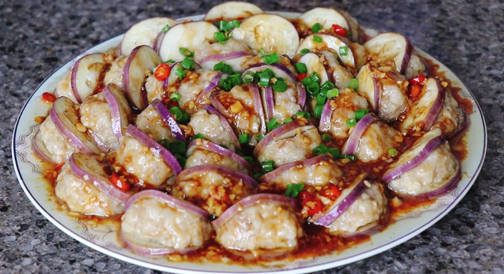 【香辣蒸茄盒】做法步驟圖 一次做一大盤 全家人搶著吃撐了-起舞食譜網(wǎng)