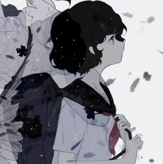 悲伤的图片动漫，动漫唯美伤感图片微信（丧系动漫女生头像）
