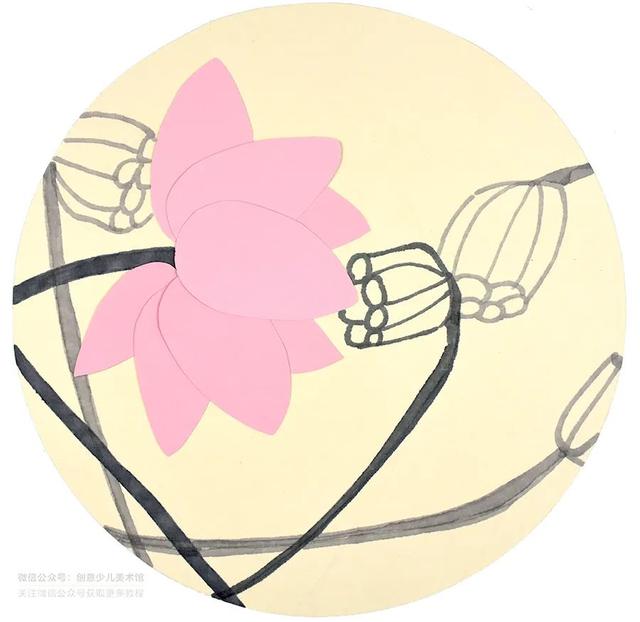 我们来学油画棒：荷花，我们来学油画棒（创意美术课程《荷花翠鸟图》）