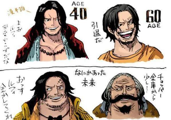 尾田荣一郎手绘路飞，尾田画出海贼王人物60岁样子