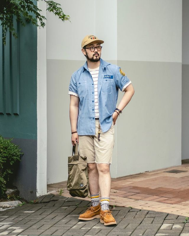 男士超级短裤怎么穿，一双长袜子不能少