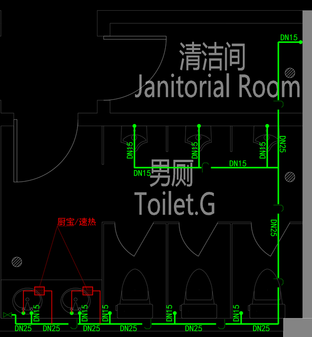 在天正暖通中如何画一根管道，天正给排水管道立管怎么画（环艺实操天正给水系统）