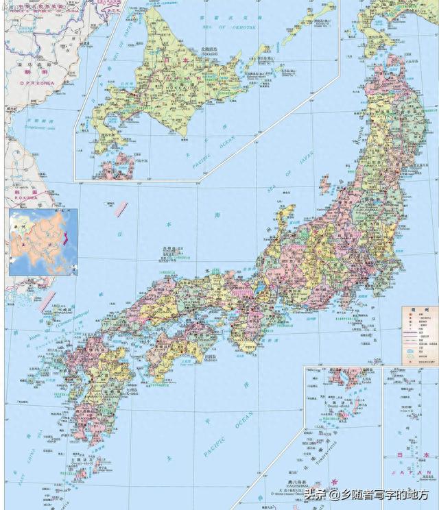 超清！日本行政区划图，收藏了