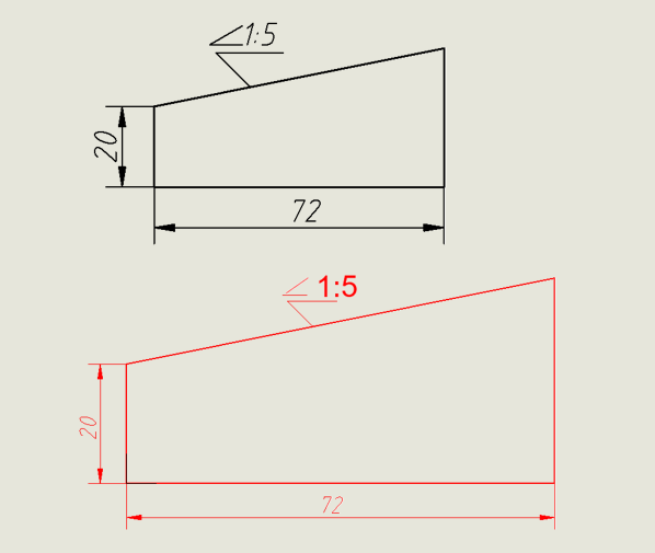 1:4斜度案例1:8斜度画法与标注1:10斜度做法绘制角铁平面图4,更多举例