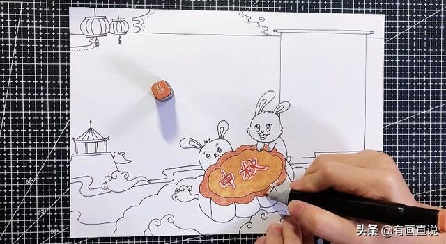 中秋节的手抄报怎么画，中秋节的手抄报怎么画 一等奖（中秋节主题手抄报模板）