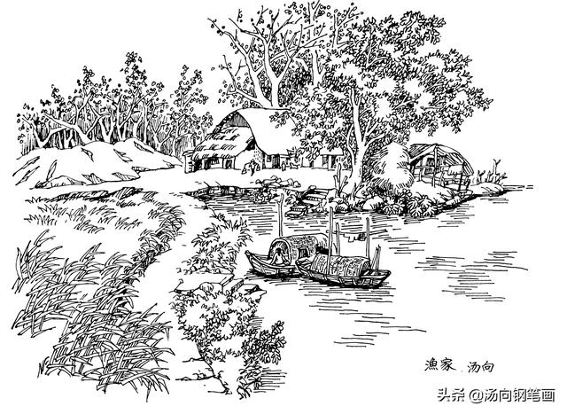 如何画钢笔简笔画，钢笔怎么画简笔画简单又漂亮（零基础真的可以学钢笔画）