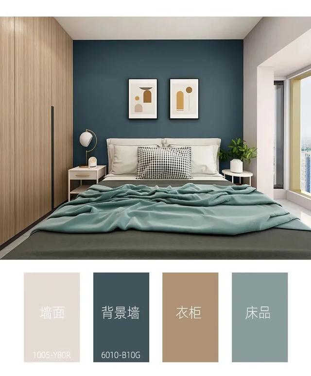 卧室墙灰色的适合什么颜色窗帘，浅灰色墙面适合什么颜色窗帘（6组卧室墙面乳胶漆配色方案推荐）