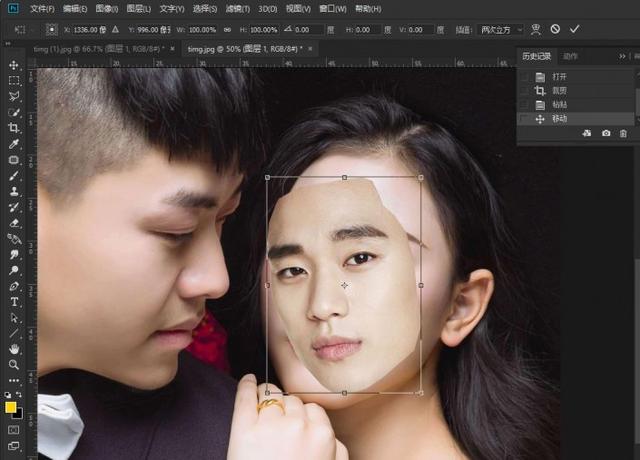 ps人像精修人脸步骤，ps证件照五官精修步骤（ps来给人物进行换脸）