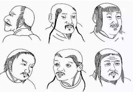 而在辽金元三朝,北方游牧民族入主中原,也让部分中原男子的发型由绾髻