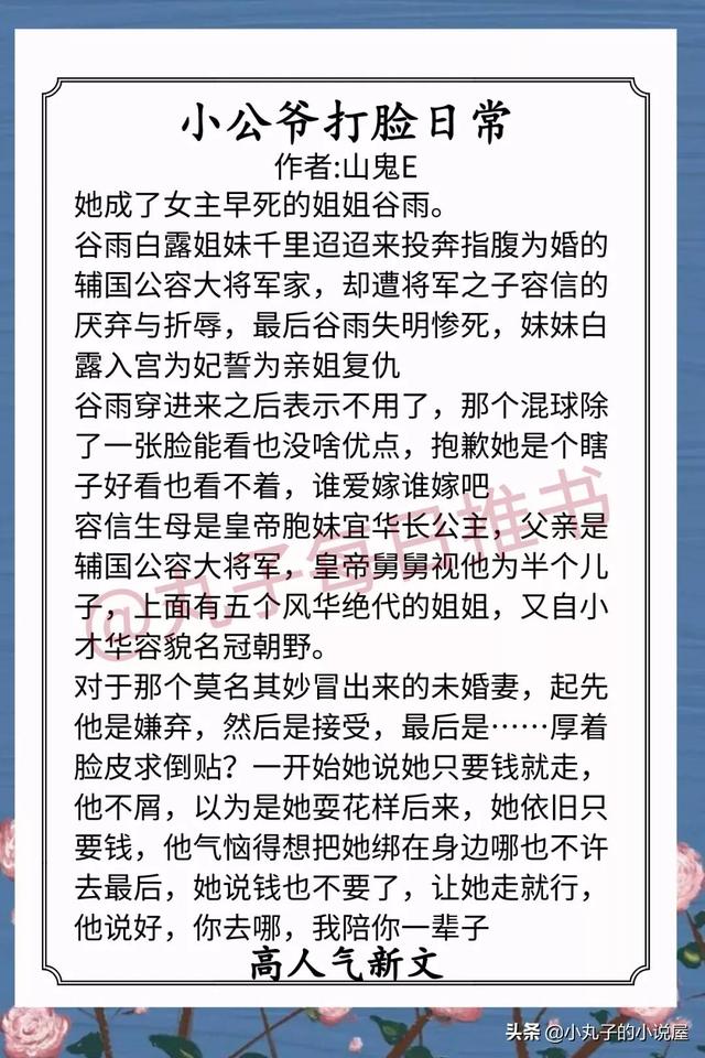 极品纨绔左妻右妾，官二代类的小说官越大越好（《兄宠》《丑妾》《小公爷打脸日常》超赞）