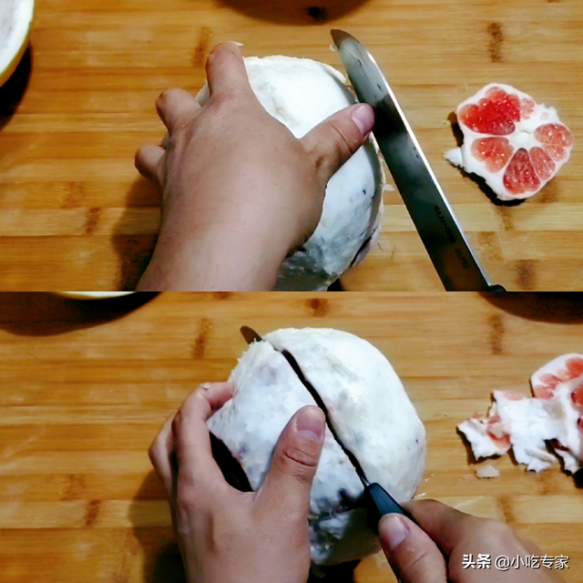 柚子怎么剥皮小妙招，不仅能剥出的完整的果肉