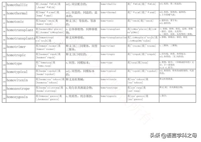 国民homo什么意思，homolive什么梗（总结了367个以hyper、240个以hypo前缀、106个以homo前缀的单词）