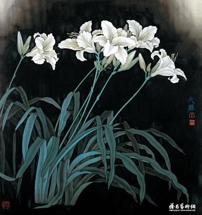 王天胜国画精品欣赏，现代工笔画院院长王天胜作品