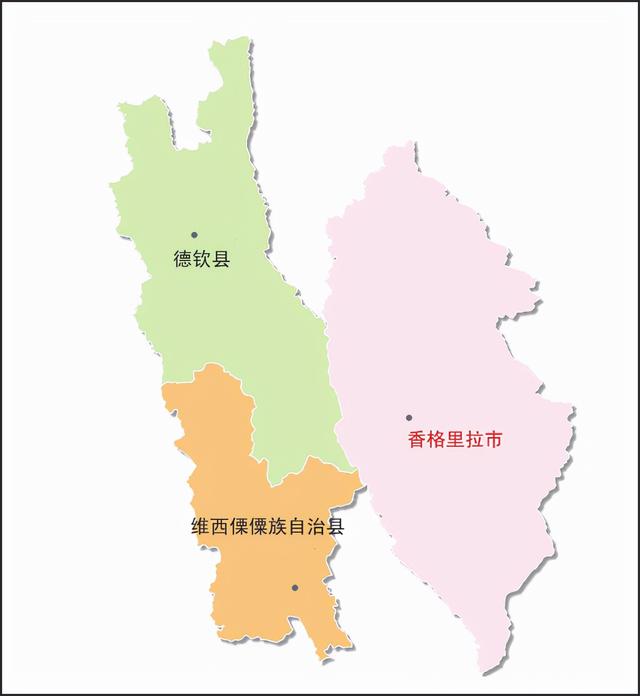 云南省迪庆香格里拉在地图位置，云南省