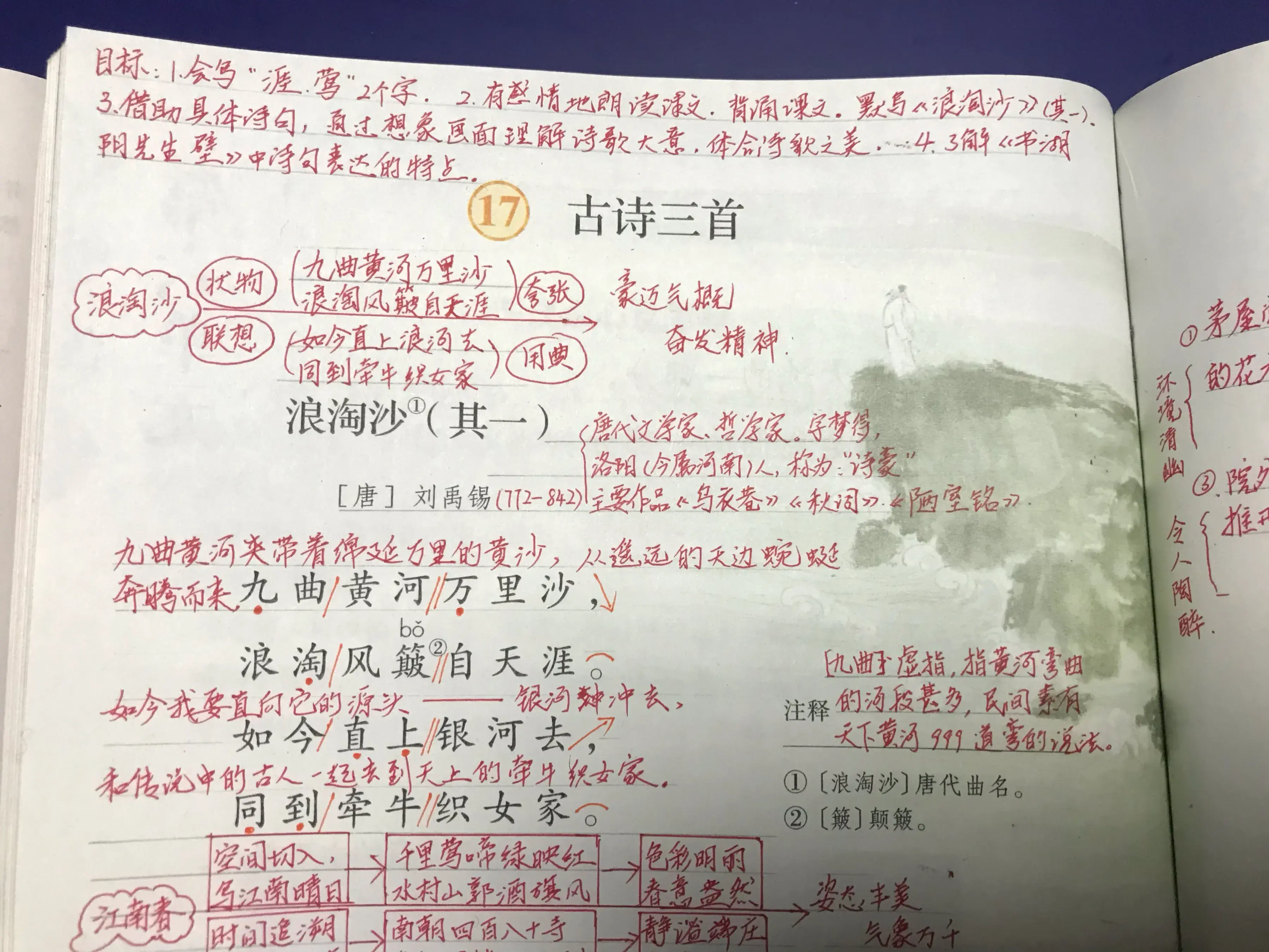浪淘沙其一的意思,六年上册《古诗三首》 - 玉三网