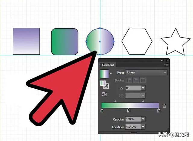 ai怎么填充颜色，AI里怎么一个图形填充多种颜色（ai怎么进行图片渐变）