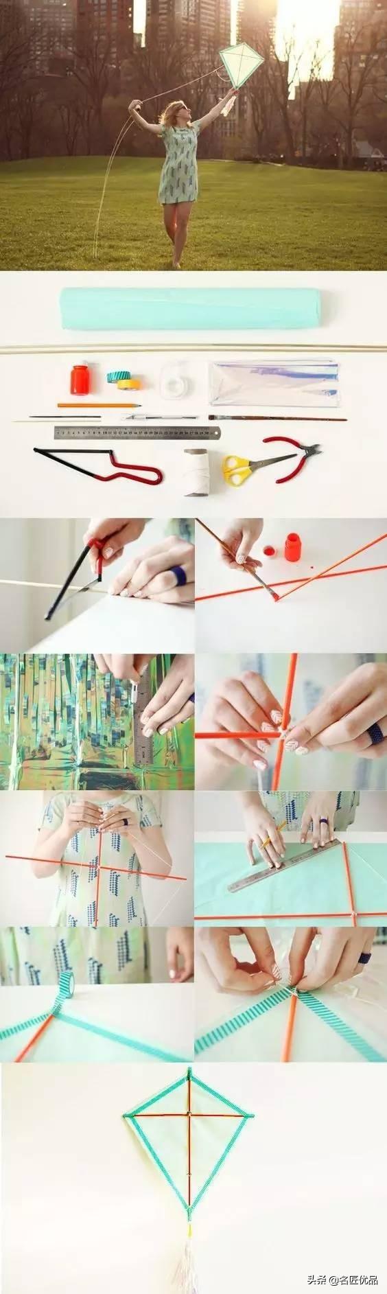 风筝怎么绑线，带孩子做一个属于自己的创意风筝（风筝怎么绑线图解 教程）