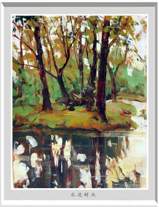 风景水粉画，风景水粉画山水（陆琦水粉风景写生作品）