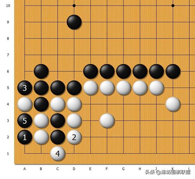 围棋三十六种杀法，围棋的基本杀法——虎口逃生杀法（8种\