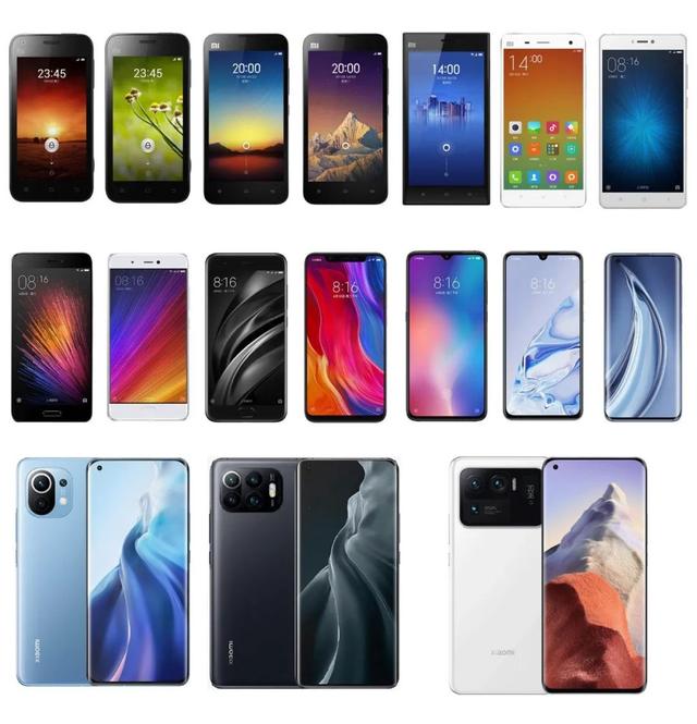 小米手机型号大全，小米全部手机型号带图 （历代小米手机产品汇总）