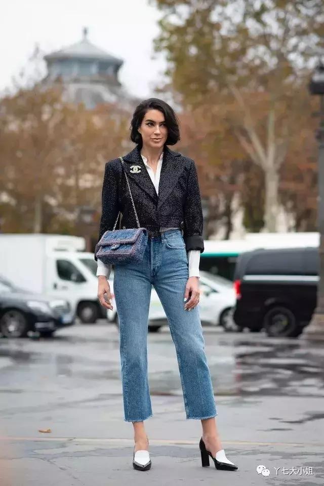 粗跟低帮高跟鞋怎么搭配裤子，气场超强的时髦组合